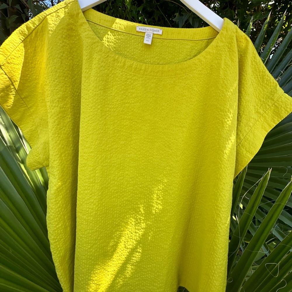 Eileen Fisher Lime Green Top